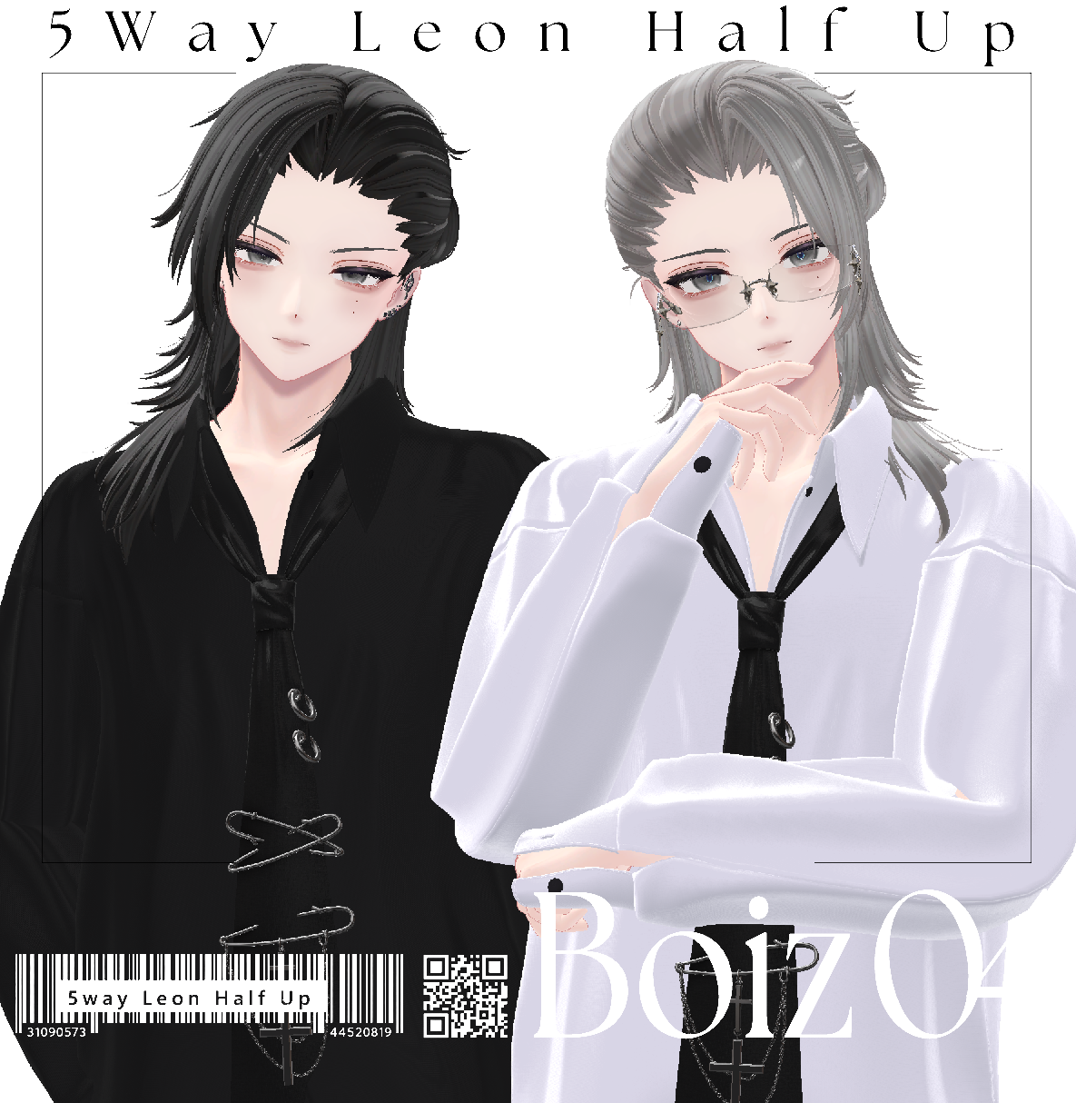 [ 8Avatars ] 5way Leon Half Up Hair #BoizHair - Boiz Hair - BOOTH