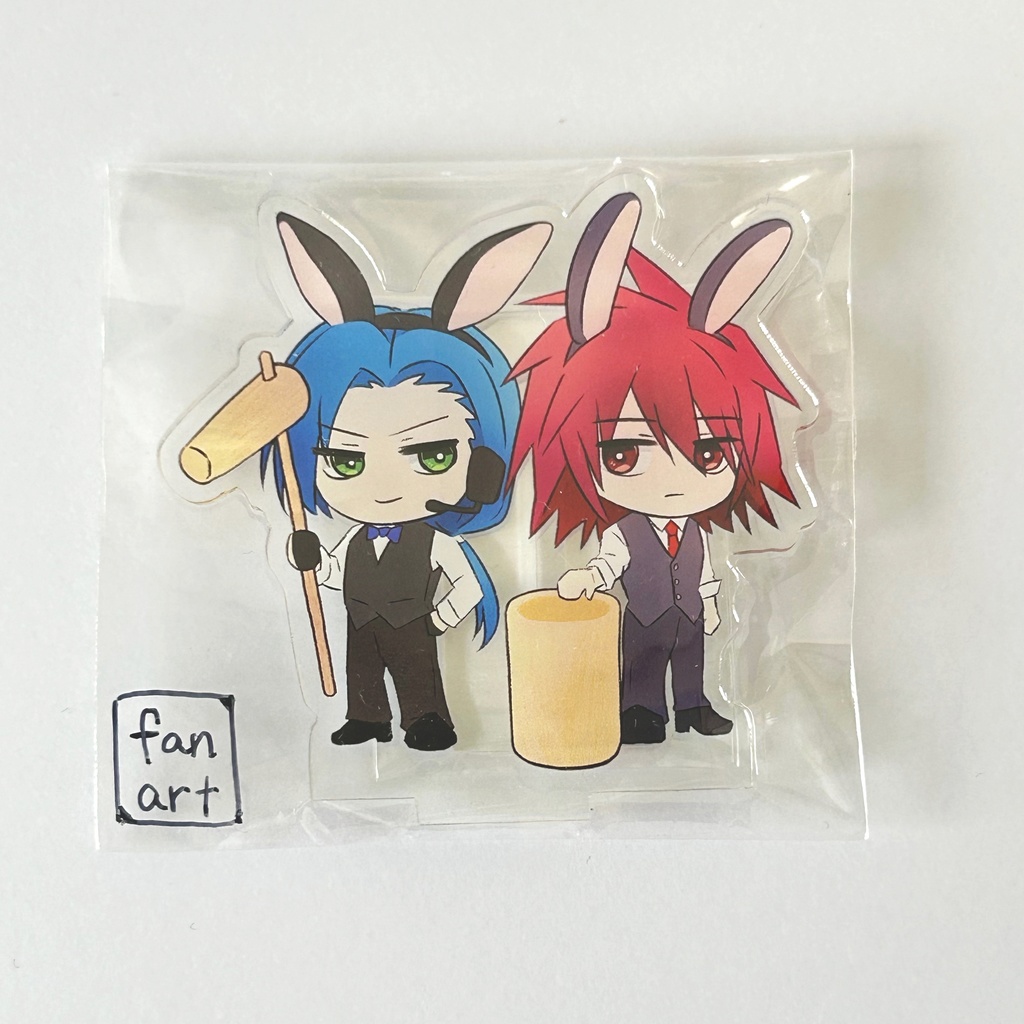 餅つきうさぎ柄・ミニキャラアクリルスタンド