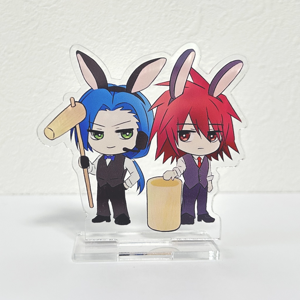 餅つきうさぎ柄・ミニキャラアクリルスタンド