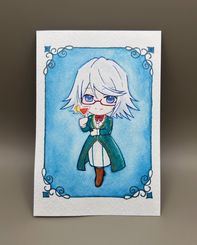 正装ミニキャライラストアナログ4枚セット