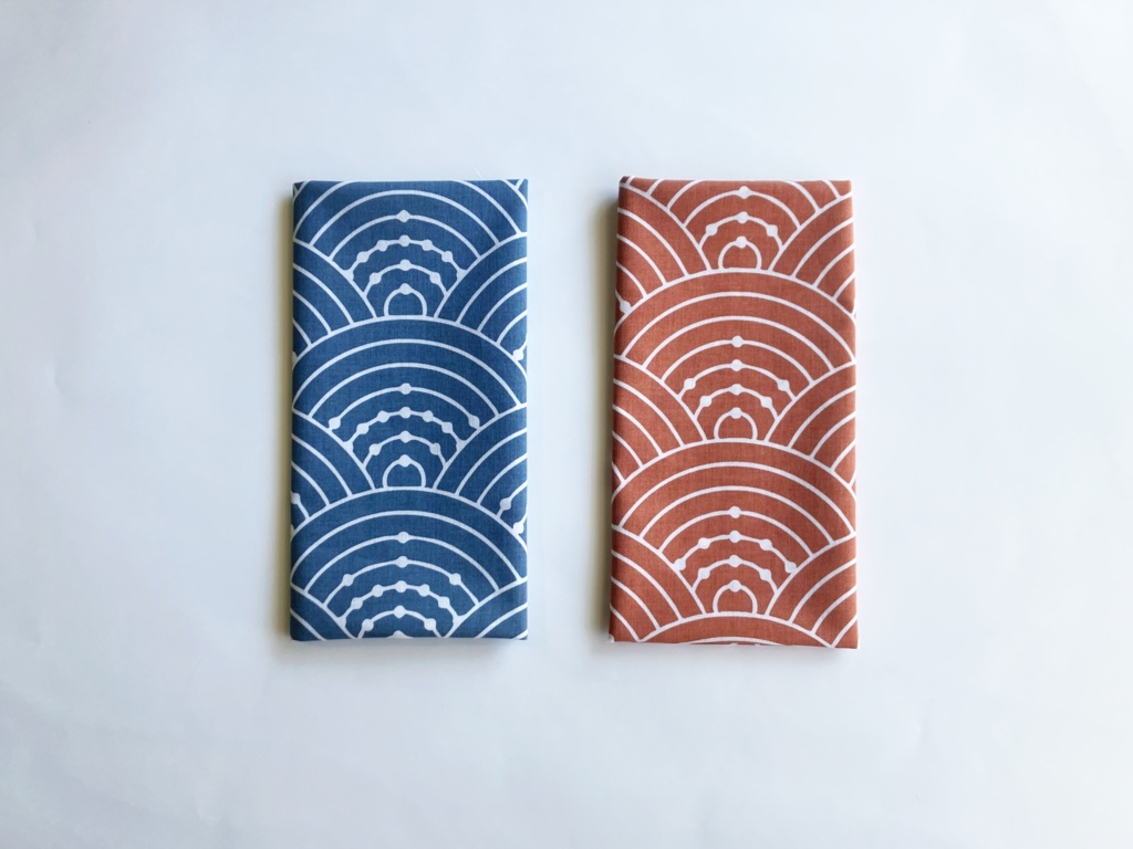 手ぬぐい ( 青海波 × ボーアモデル )