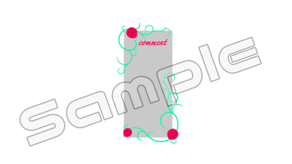 動く配信画面素材【バレンタインローズ】