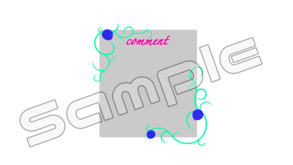 動く配信画面素材【バレンタインローズ】