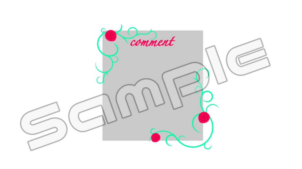 動く配信画面素材【バレンタインローズ】