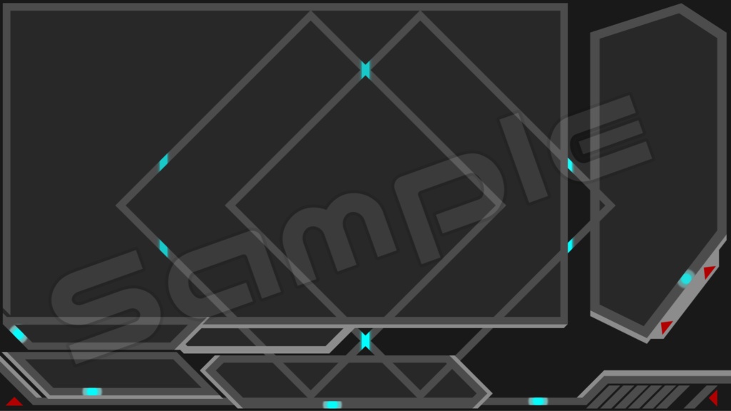 動く配信画面素材【シンプル_サイバー】