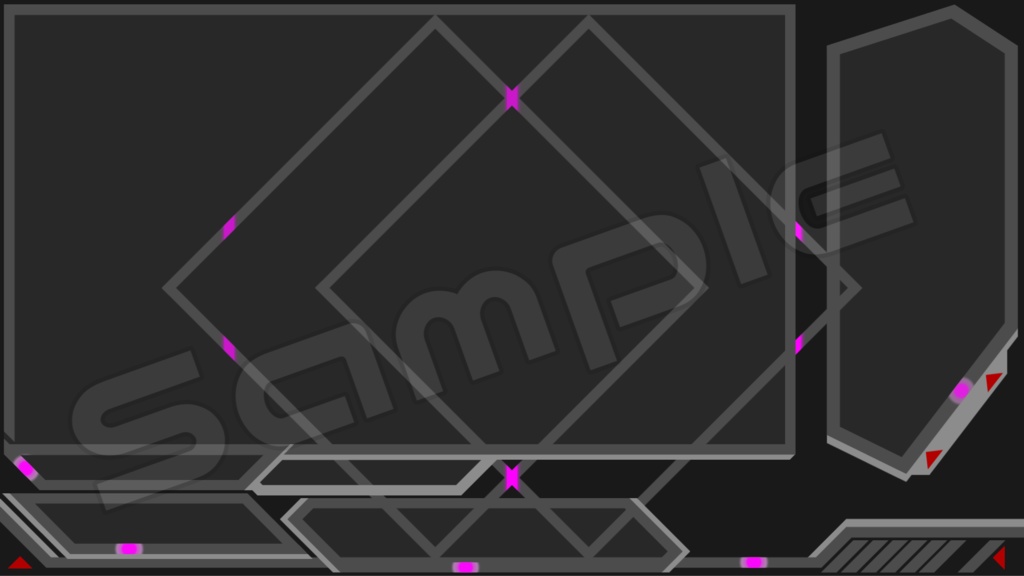 動く配信画面素材【シンプル_サイバー】