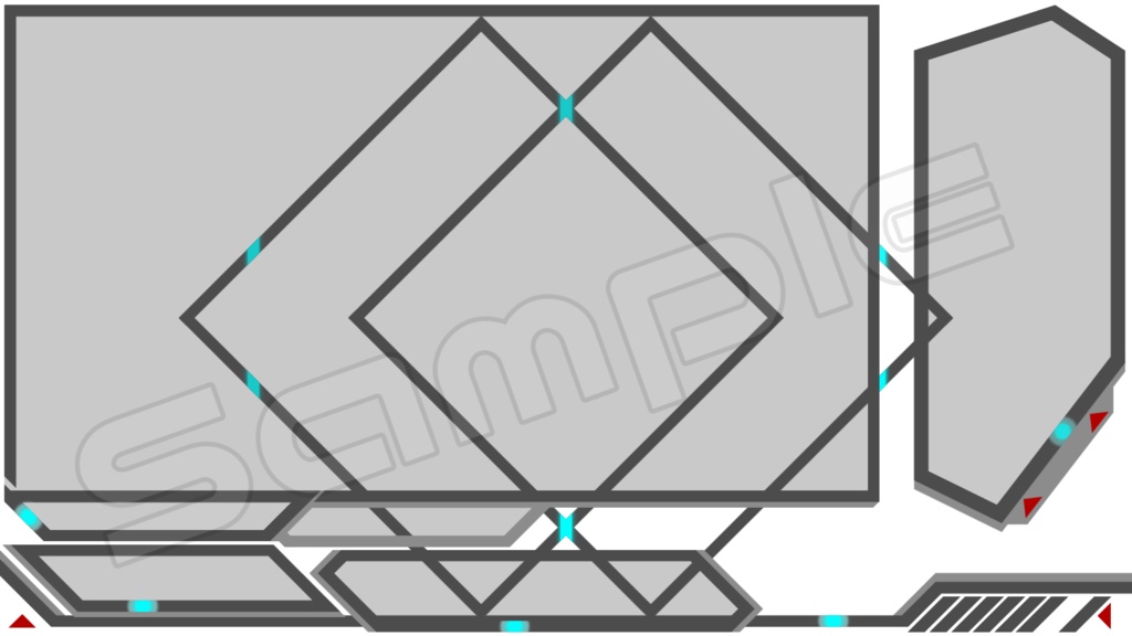 動く配信画面素材【シンプル_サイバー】
