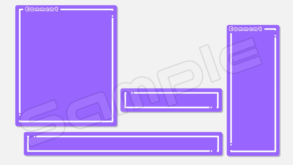 動くコメント枠【パステルフレーム】