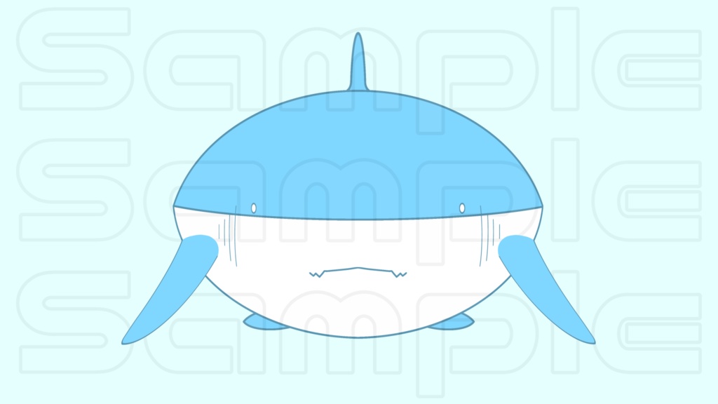 動く配信用小物【さめ】