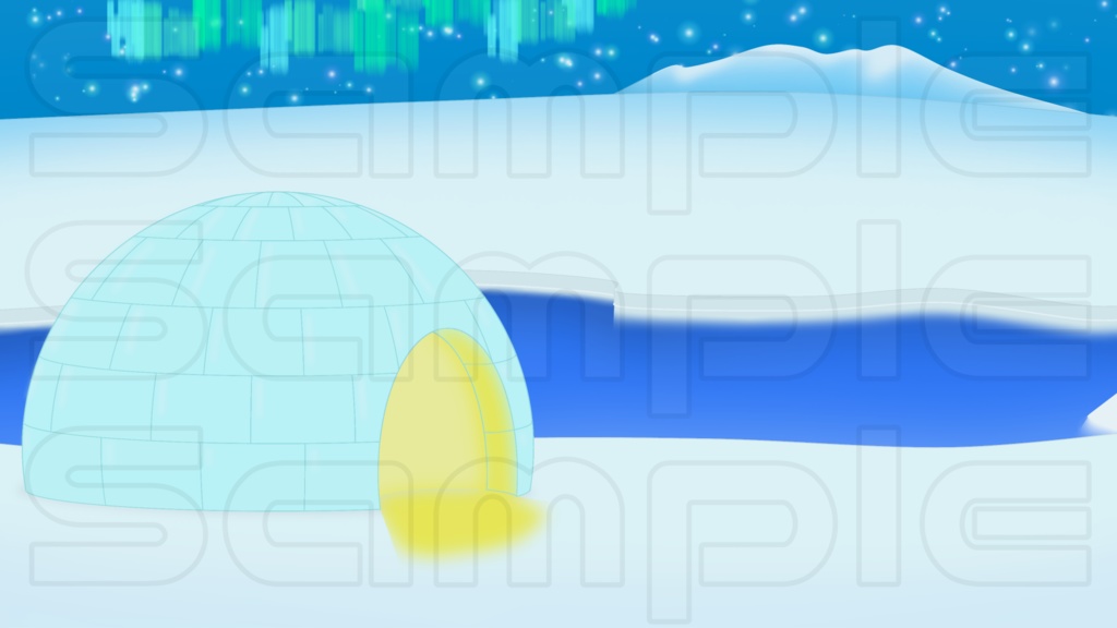 動く配信画面素材【アイスワールド】