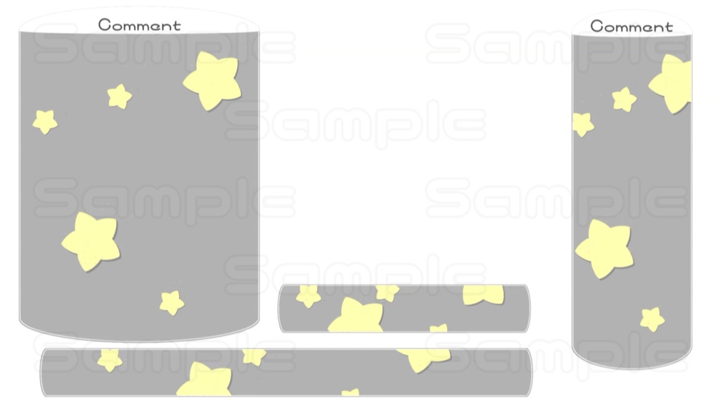 動くコメント枠【ころころスター】