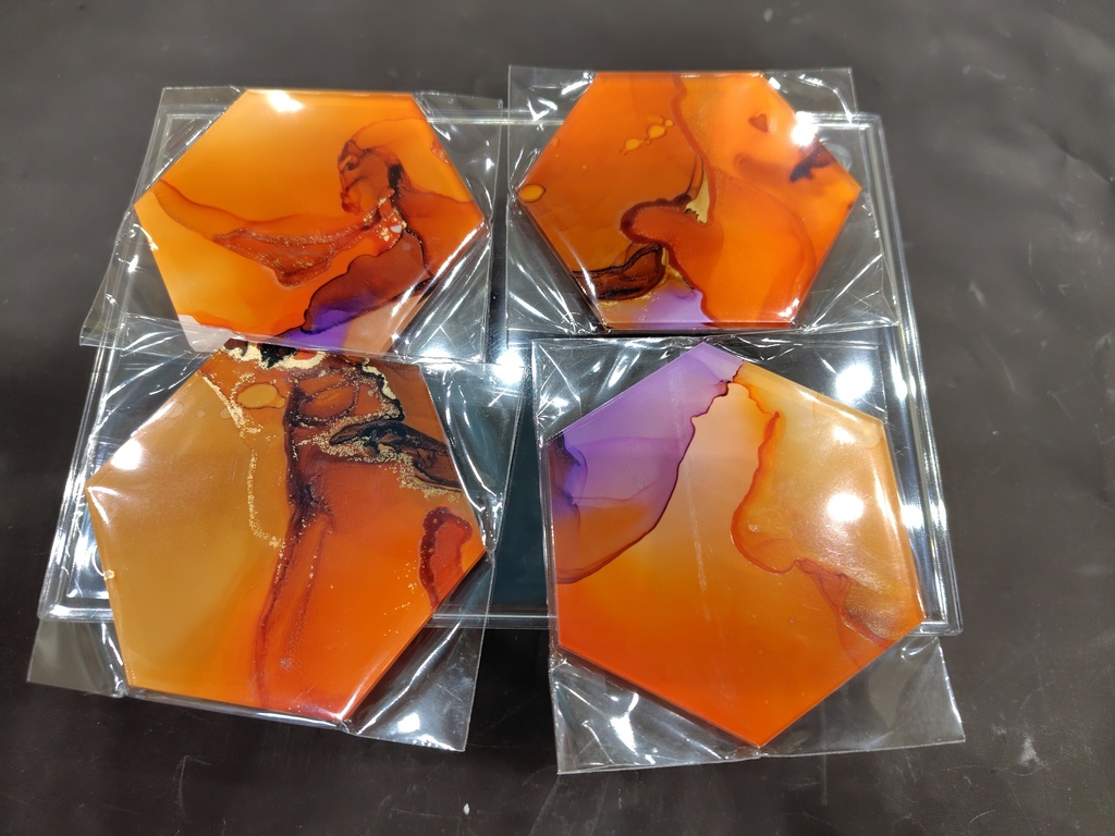 アクリルコースター(オレンジ系)