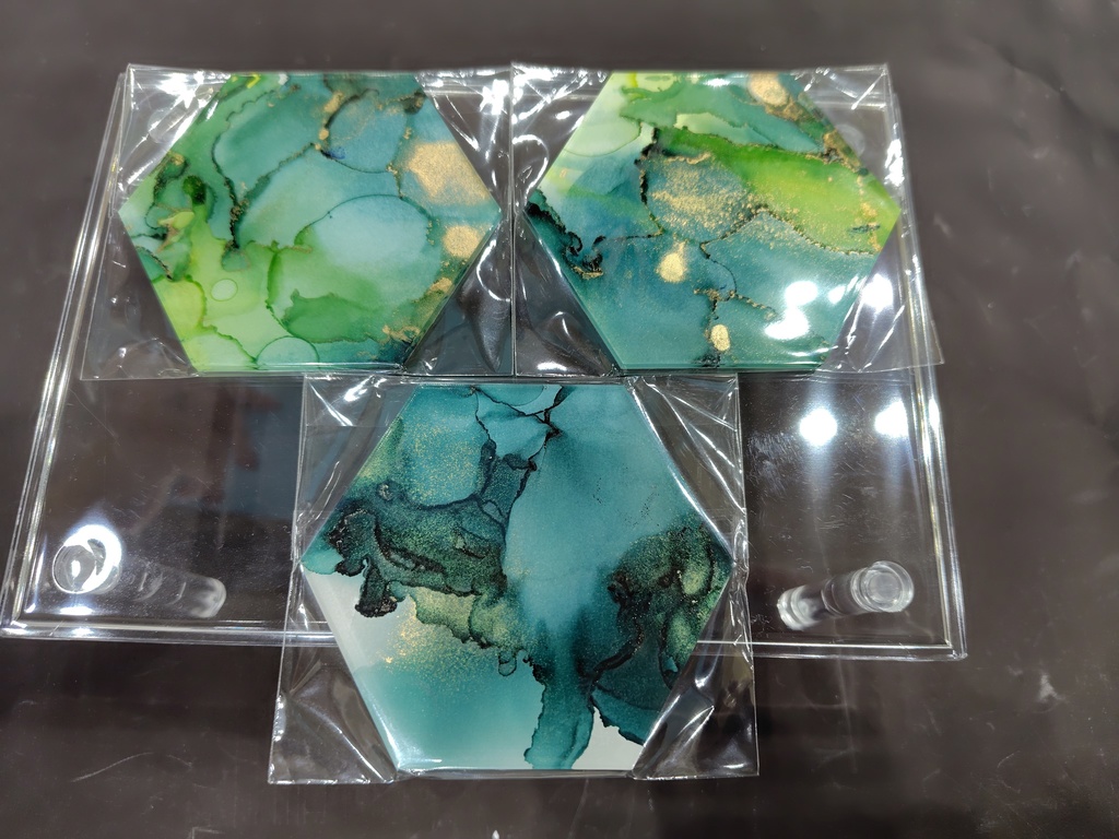 アクリルコースター（ゴールドラメ系）