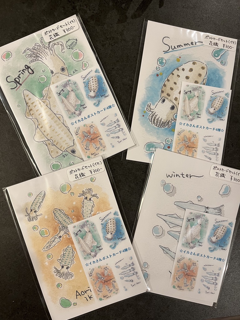 ポストカード(イカさん)