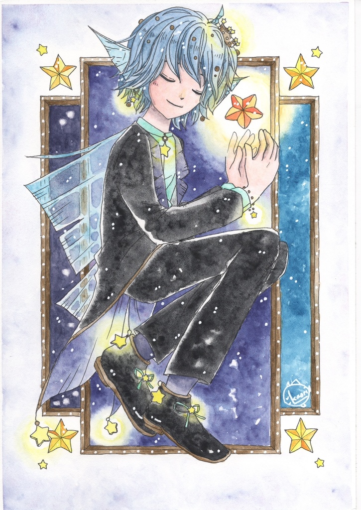 ポストカード(青色の世界)