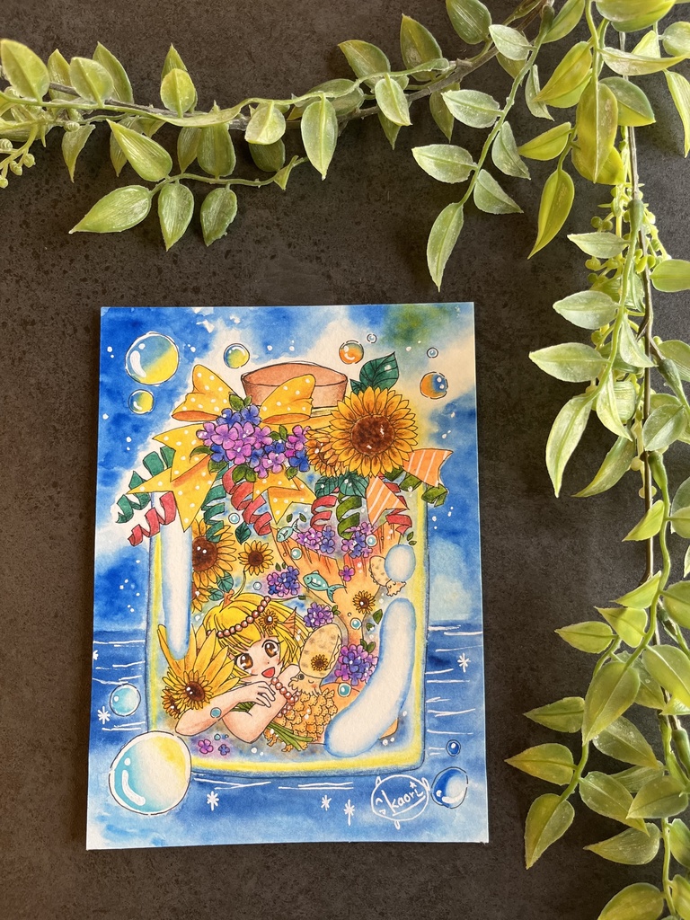 2Lサイズ原画『夏の小瓶』