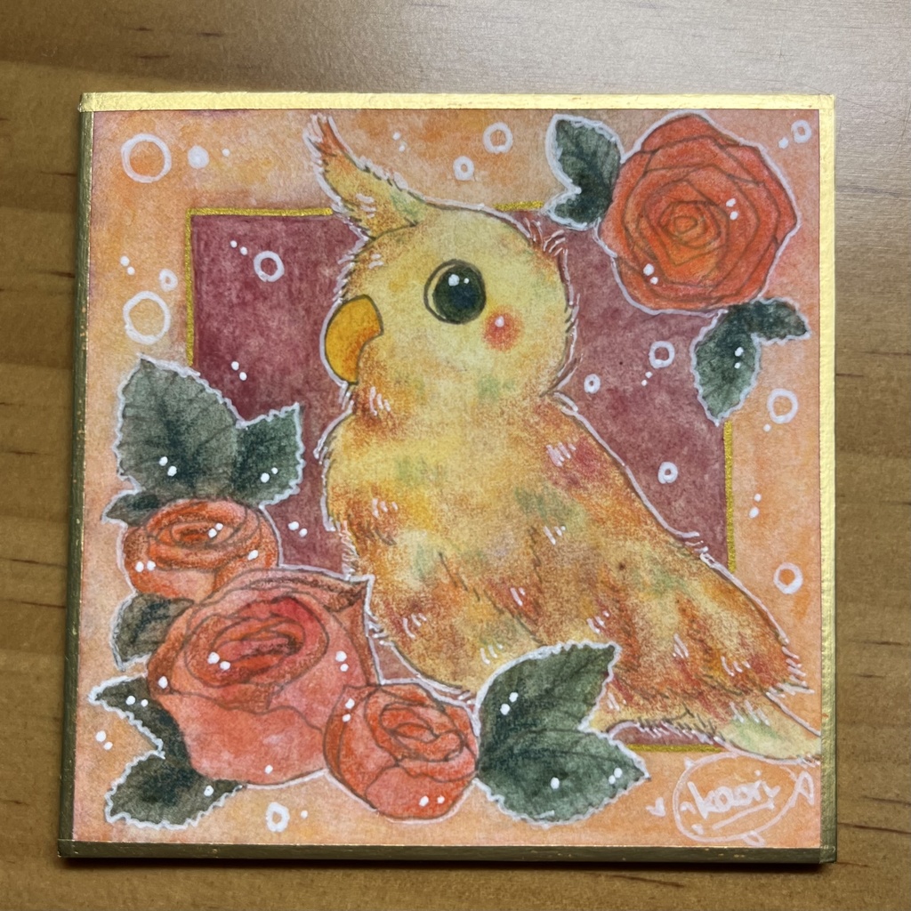 豆色紙『草花と鳥さん』