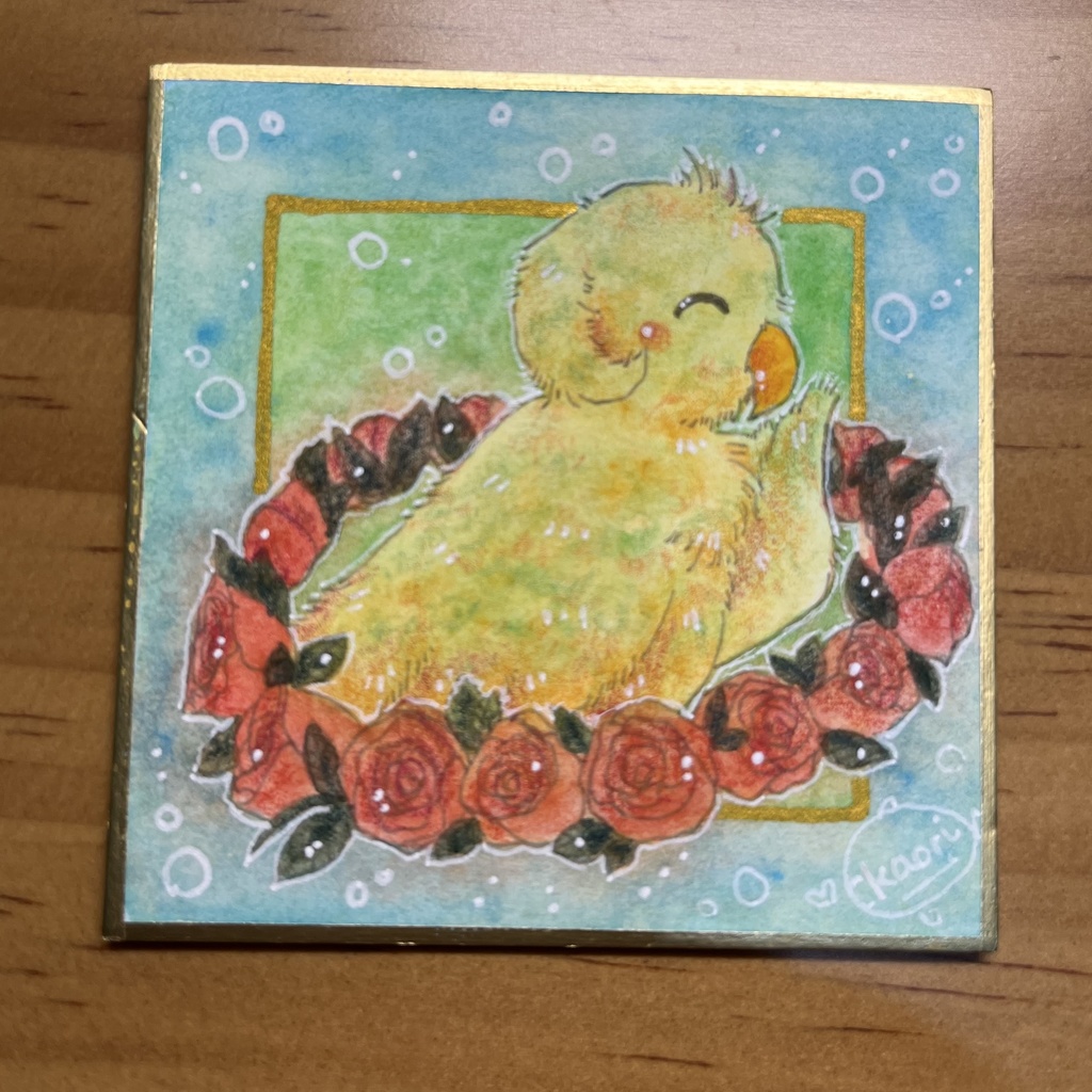 豆色紙『草花と鳥さん』