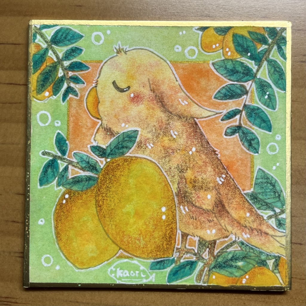 豆色紙『草花と鳥さん』