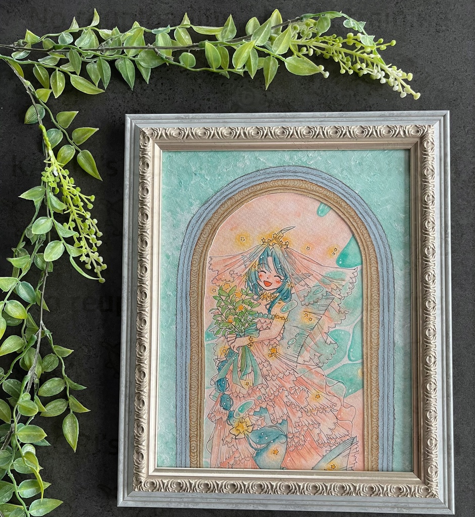 インチサイズ額装作品『海から空へ』