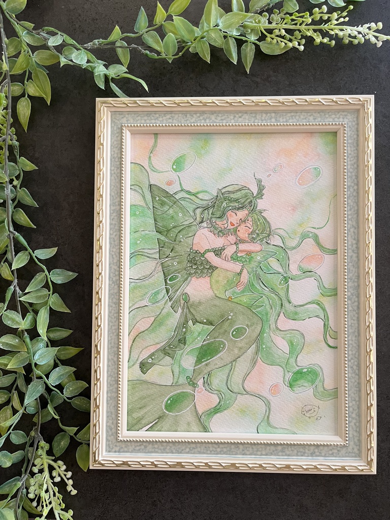 B5サイズ額装作品『最愛の天使』