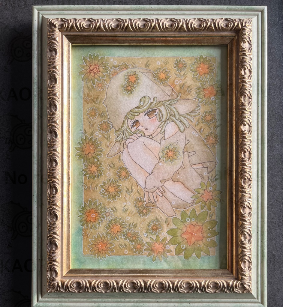 2Lサイズ額装作品『まどろみの海にて』