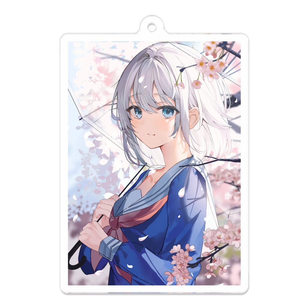 桜×少女アクリルキーホルダー