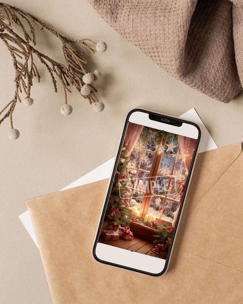 【11・12月限定】Holy Lights – Home Edition|聖夜を照らす灯りのスマホ壁紙02 Candle Wish|祈りのキャンドルライト