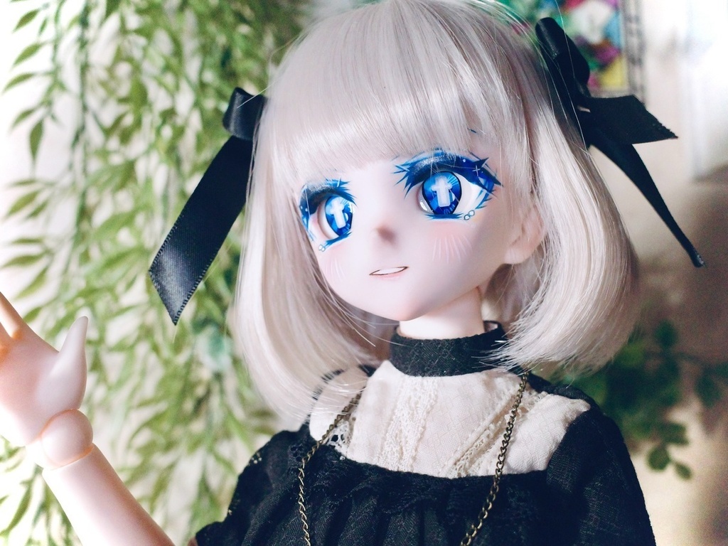 【展示】DDH-10 カスタムヘッド セミホワイト肌　ラベルアイ