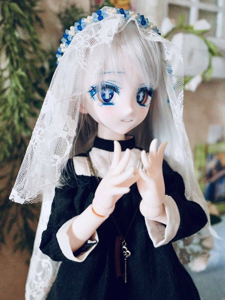 【展示】DDH-10 カスタムヘッド セミホワイト肌　ラベルアイ