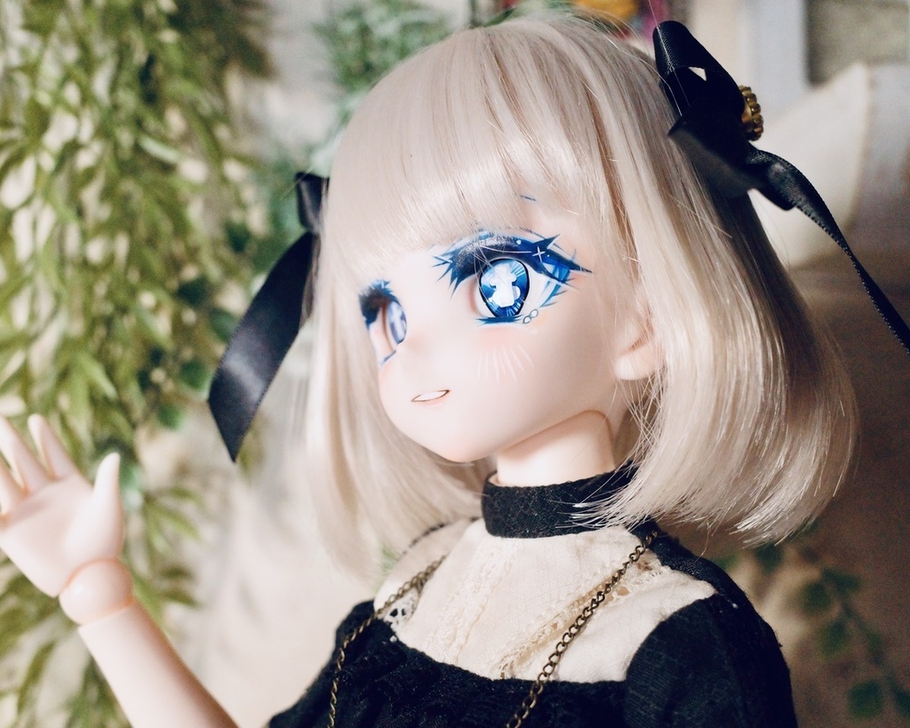 【展示】DDH-10 カスタムヘッド セミホワイト肌　ラベルアイ