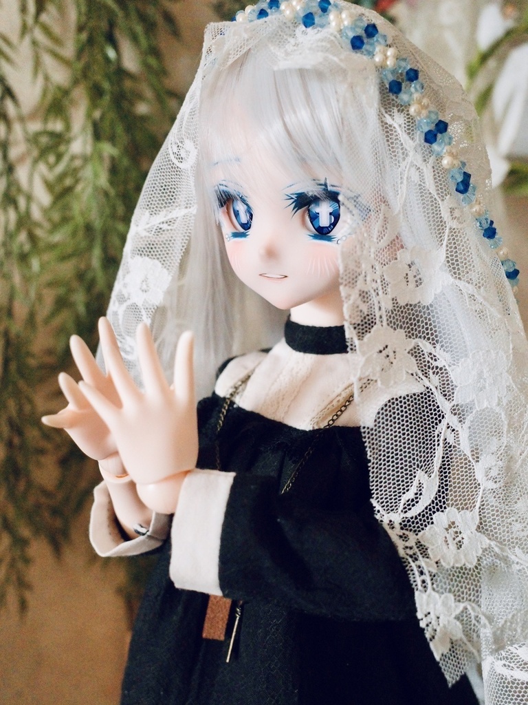 【展示】DDH-10 カスタムヘッド セミホワイト肌　ラベルアイ