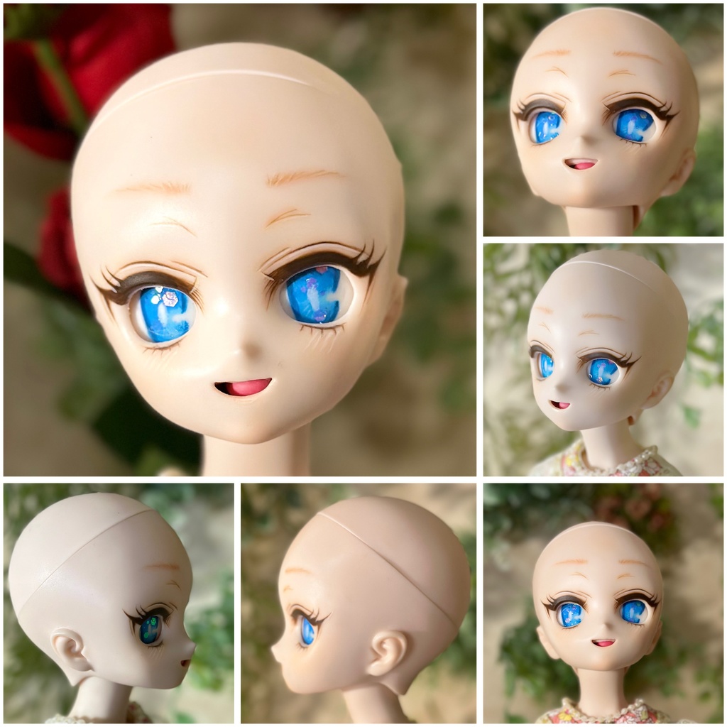 【展示】DDH-28 カスタムヘッド セミホワイト 難あり 手描きアイ・ラベルアイ