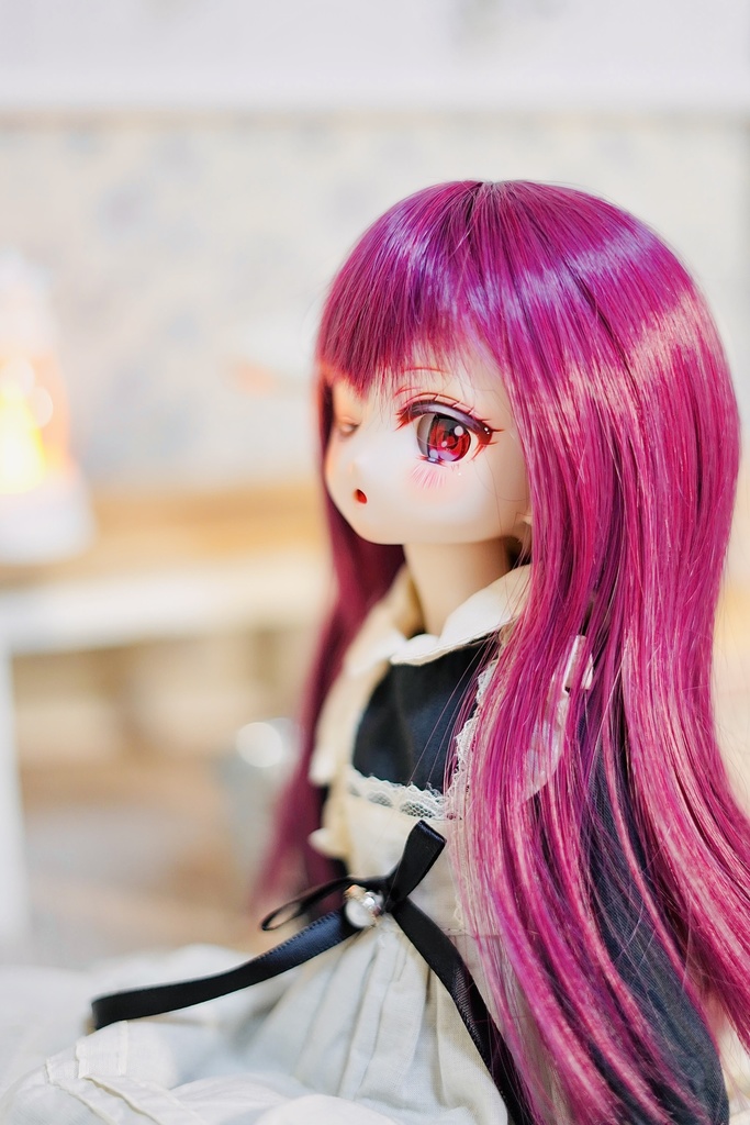 DDH-27 カスタムヘッド セミホワイト カボションアイ ソフビ盛り 難あり