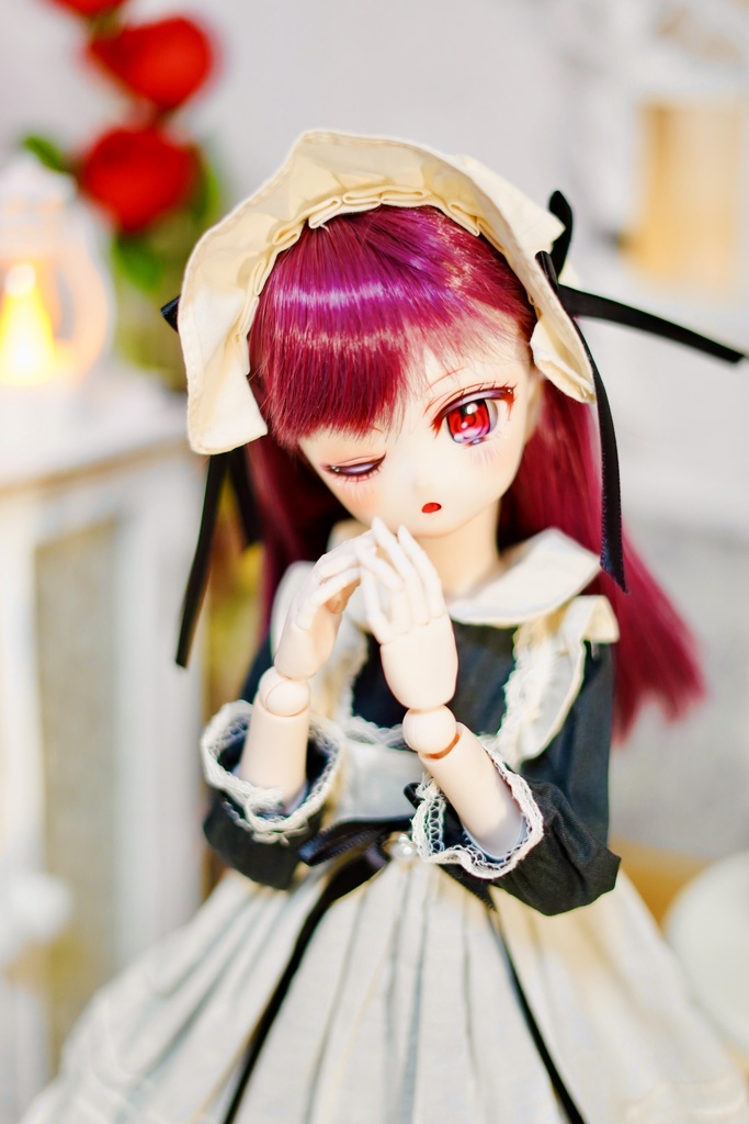 DDH-27 カスタムヘッド セミホワイト カボションアイ ソフビ盛り 難あり