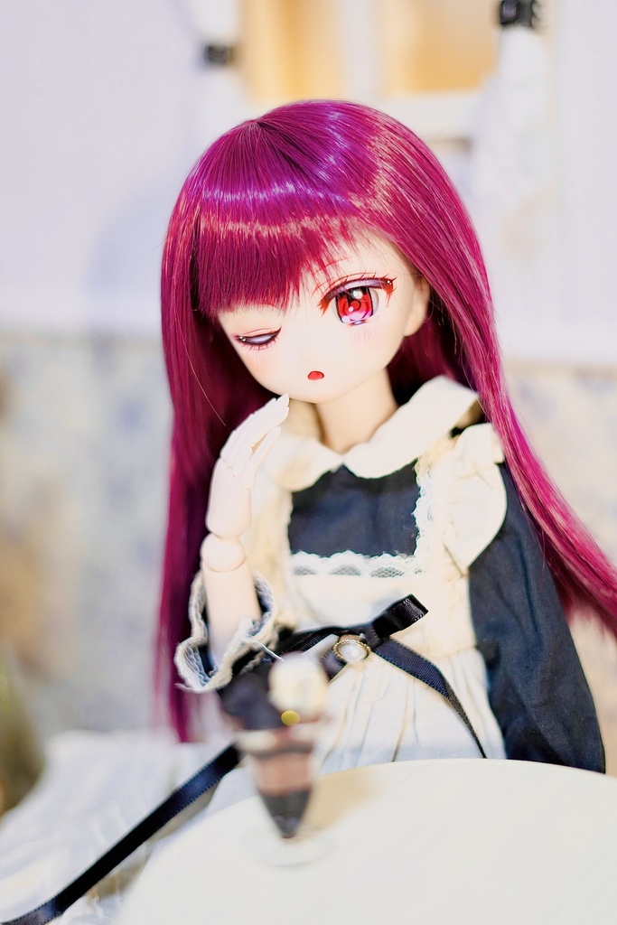 DDH-27 カスタムヘッド セミホワイト カボションアイ ソフビ盛り 難あり