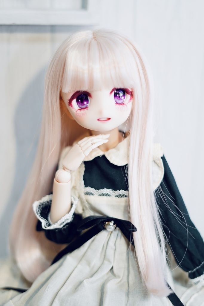 DDH-22 カスタムヘッド セミホワイト肌 おまけアイ2点 ソフビ盛り 難あり 開口 あまあま地雷ちゃん