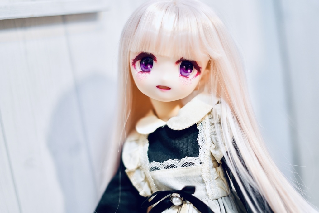 DDH-22 カスタムヘッド セミホワイト肌 おまけアイ2点 ソフビ盛り 難あり 開口 あまあま地雷ちゃん