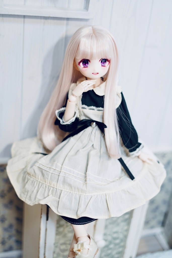 DDH-22 カスタムヘッド セミホワイト肌 おまけアイ2点 ソフビ盛り 難あり 開口 あまあま地雷ちゃん