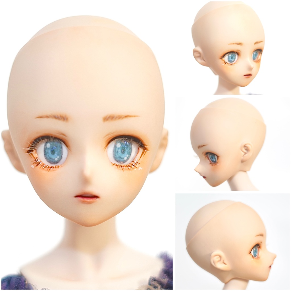 DDH-02 カスタムヘッド アイ フレッシュ肌 リアル路線メイク アイラッシュ付き 難あり(中古ヘッド使用)