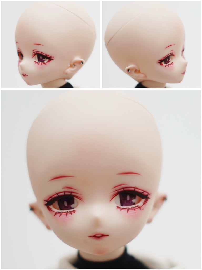 imomodoll corvus 1/4 カスタムヘッド アイ ピアス付き 難あり クール系 ダウナー系お姉さん
