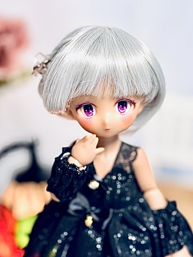 imomodoll toppi 1/6 カスタムヘッド おまけアイ チョコレート肌 巧克力 おすまし ぽや顔