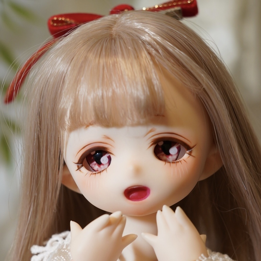 imomodoll hack-a 1/6 ホワイト肌 カスタムヘッド レジンアイ にっこり笑顔 アイドルちゃん