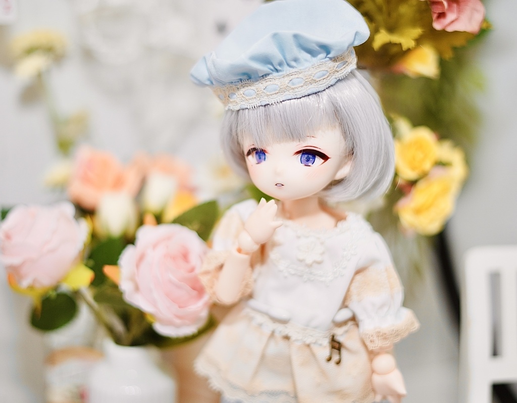 imomodoll miko 1/6 カスタムヘッド ホワイト肌 おまけデカールアイ 泣きぼくろ 双子 少年mikoちゃん