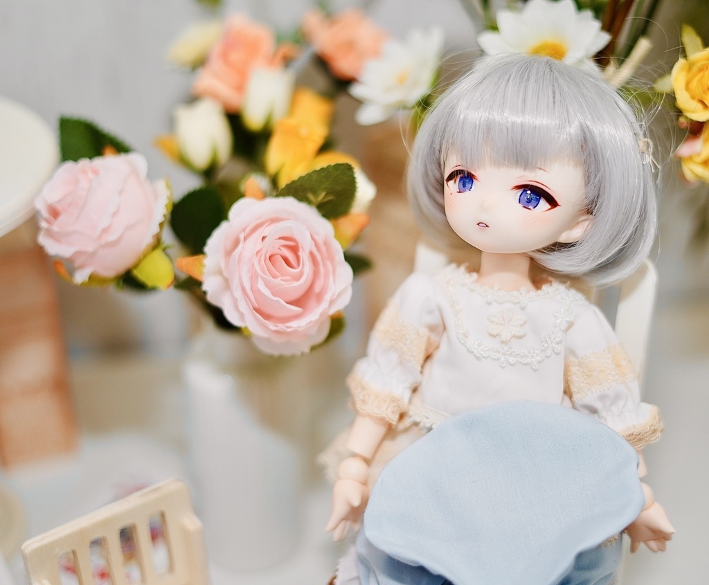 imomodoll miko 1/6 カスタムヘッド ホワイト肌 おまけデカールアイ 泣きぼくろ 双子 少年mikoちゃん