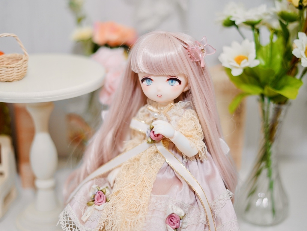 imomodoll miko 1/6 カスタムヘッド ホワイト肌 おまけデカールアイ 泣きぼくろ 双子 少女mikoちゃん