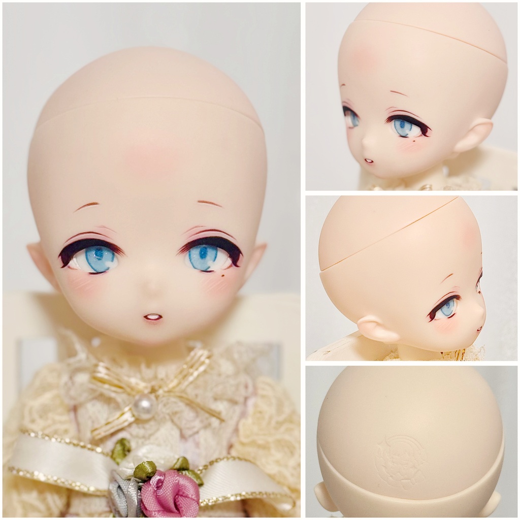 imomodoll miko 1/6 カスタムヘッド ホワイト肌 おまけデカールアイ 泣きぼくろ 双子 少女mikoちゃん