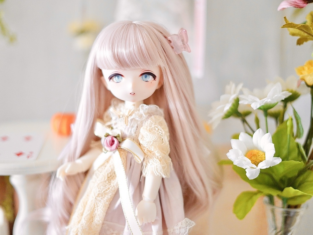 imomodoll miko 1/6 カスタムヘッド ホワイト肌 おまけデカールアイ 泣きぼくろ 双子 少女mikoちゃん
