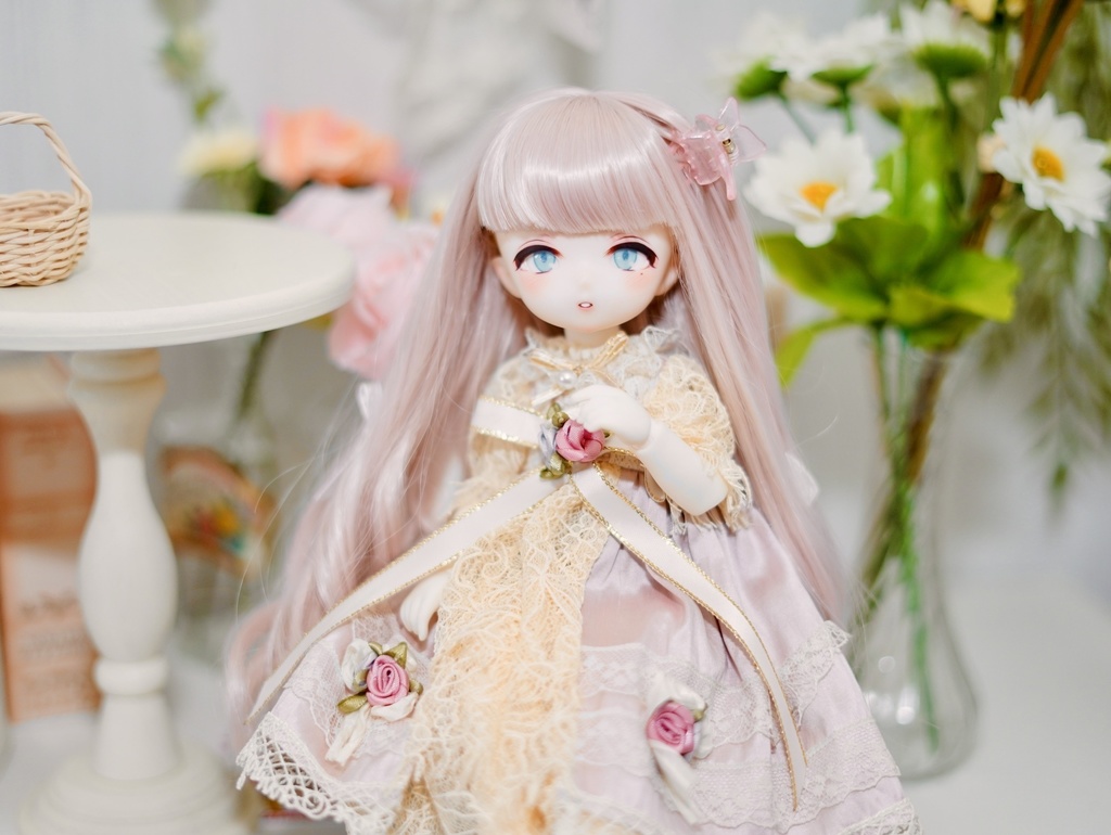 imomodoll miko 1/6 カスタムヘッド ホワイト肌 おまけデカールアイ 泣きぼくろ 双子 少女mikoちゃん