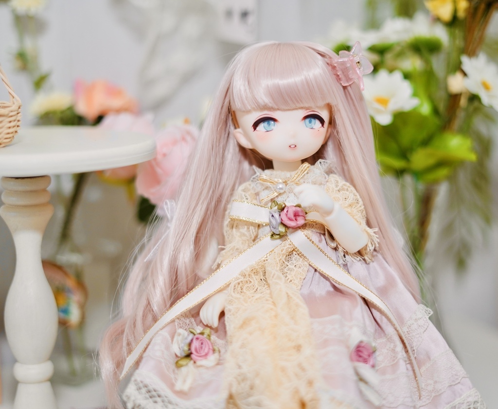 imomodoll miko 1/6 カスタムヘッド ホワイト肌 おまけデカールアイ 泣きぼくろ 双子 少女mikoちゃん